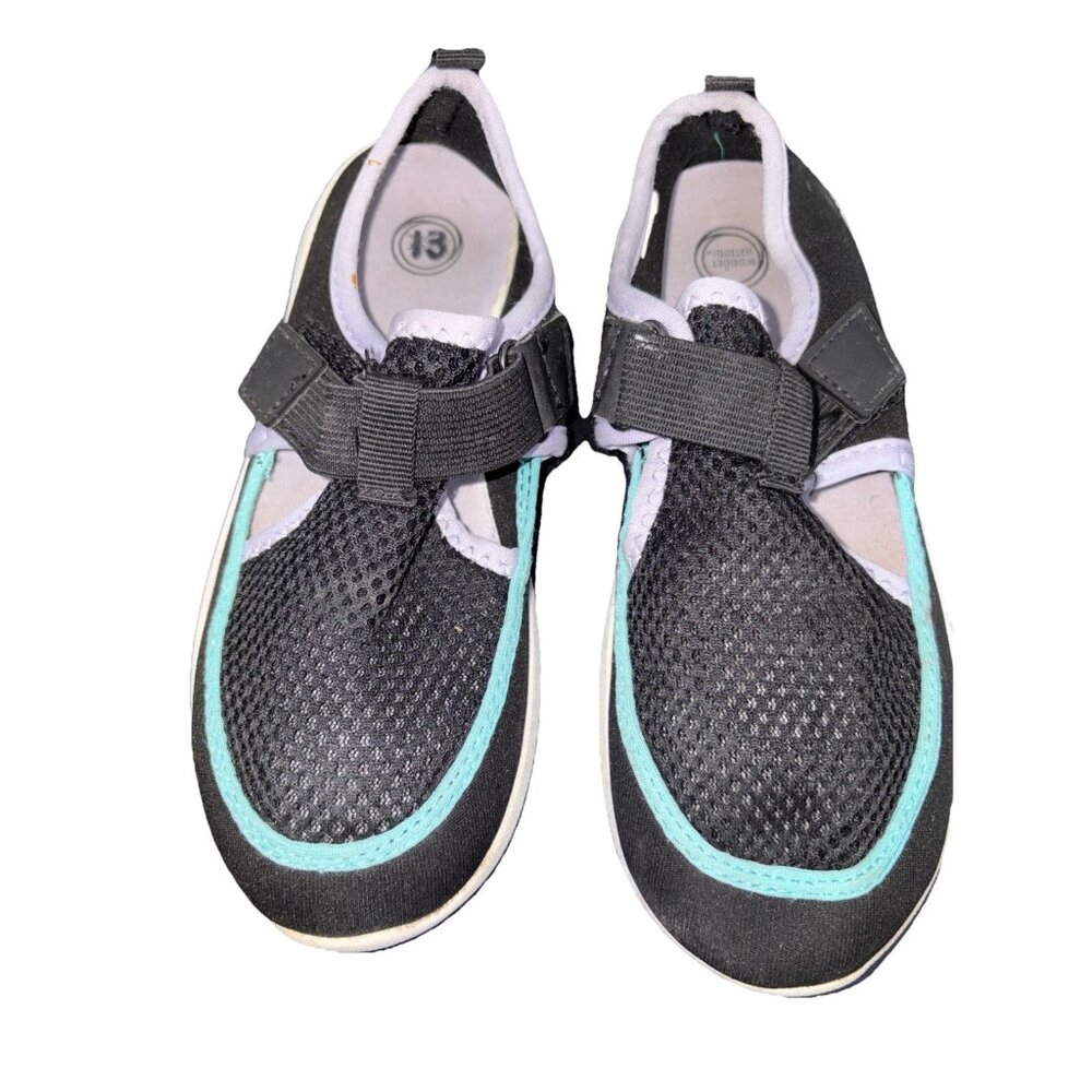 Wonder Nation Unisex Black Mesh Water Shoes Size 13 Girls & 1 Boys